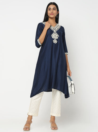 Regular Fit Printed Mid Rise Ethnic Pants
