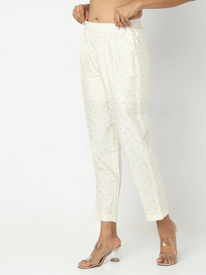 Regular Fit Printed Mid Rise Ethnic Pants