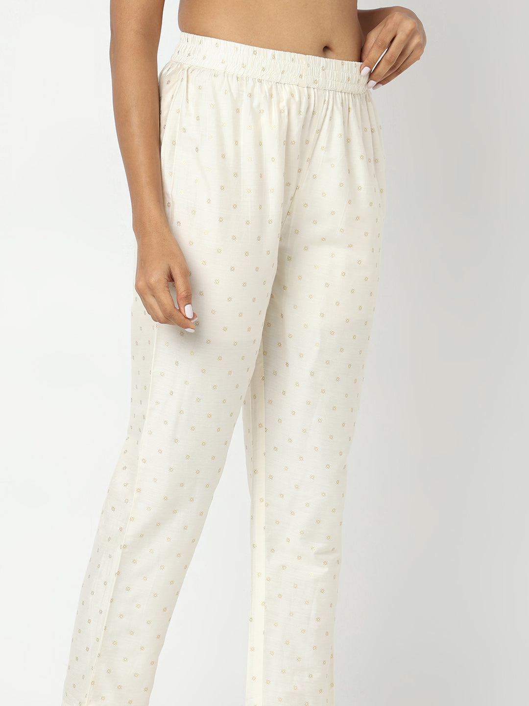 Regular Fit Printed Mid Rise Ethnic Pants