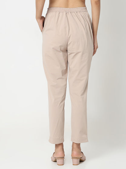 Slim Fit Solid Mid Rise Ethnic Pants