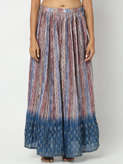 Regular Fit Printed Mid Rise Skirts