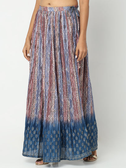 Regular Fit Printed Mid Rise Skirts