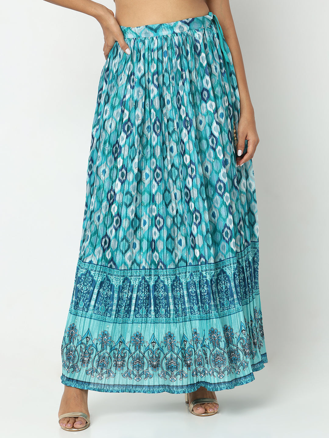 Regular Fit Printed Mid Rise Skirts