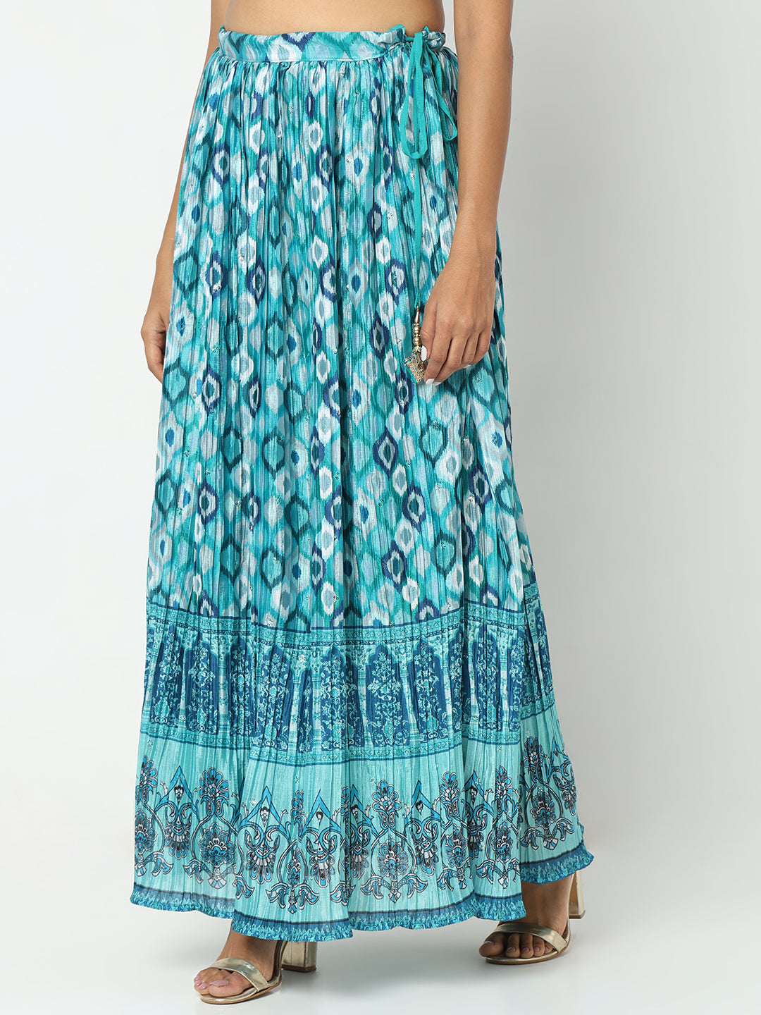 Regular Fit Printed Mid Rise Skirts