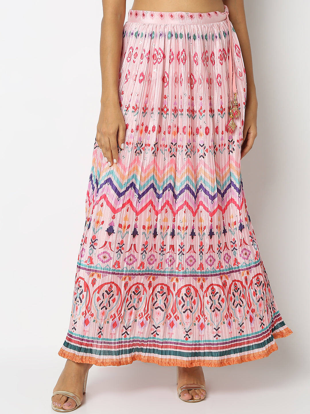 Regular Fit Printed Mid Rise Skirts