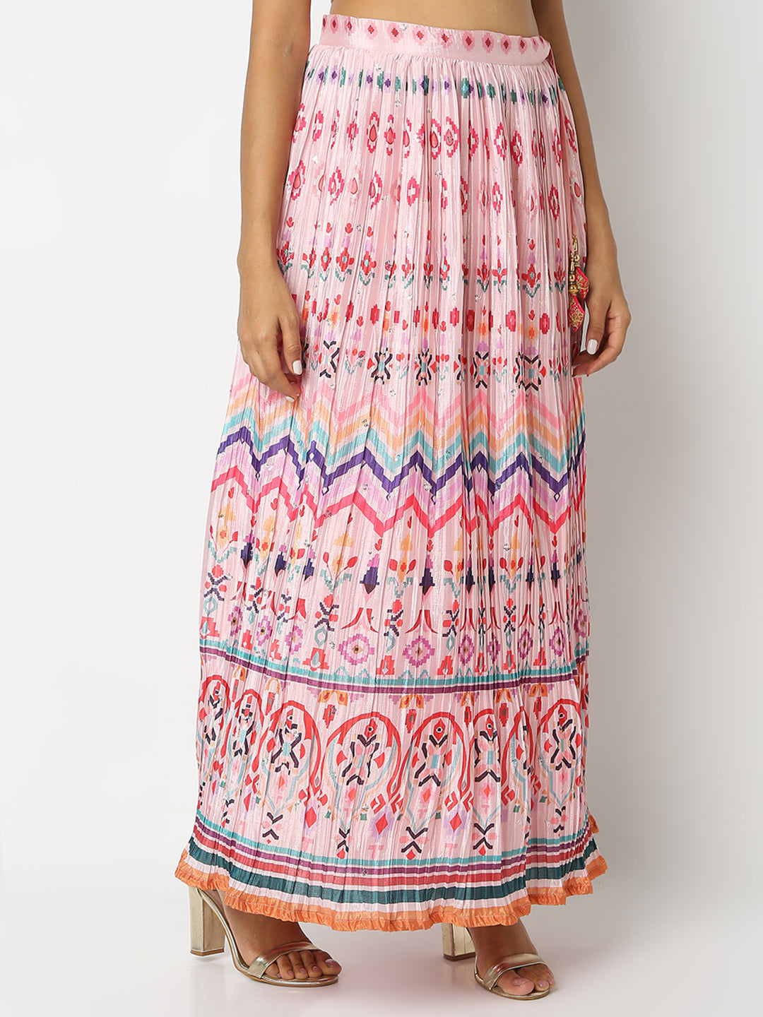 Regular Fit Printed Mid Rise Skirts