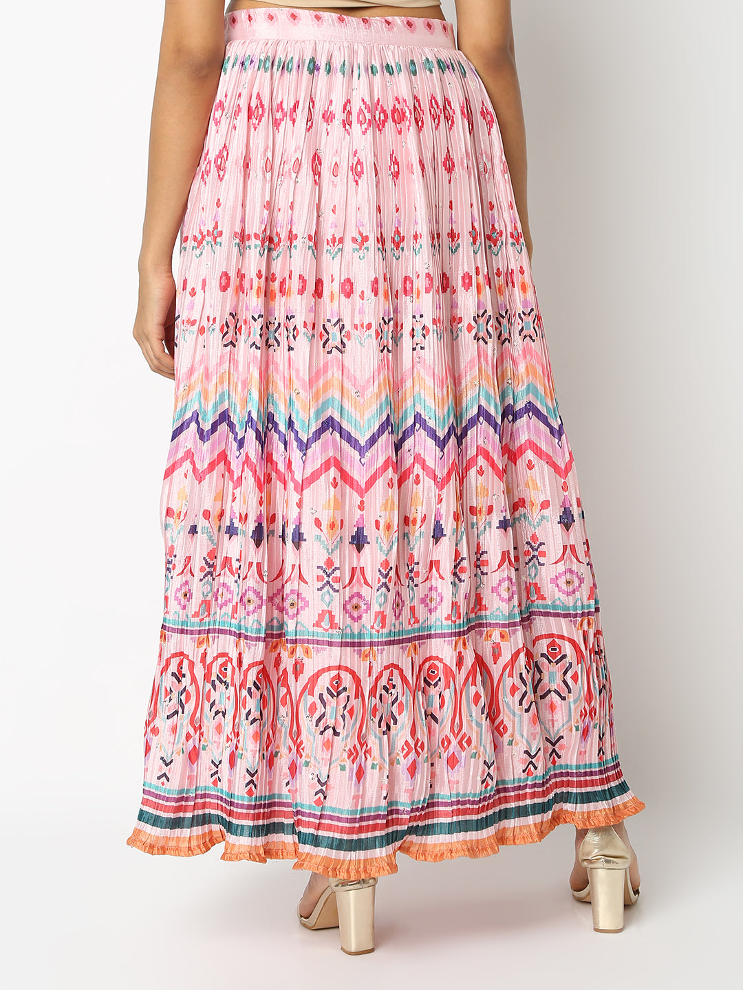 Regular Fit Printed Mid Rise Skirts