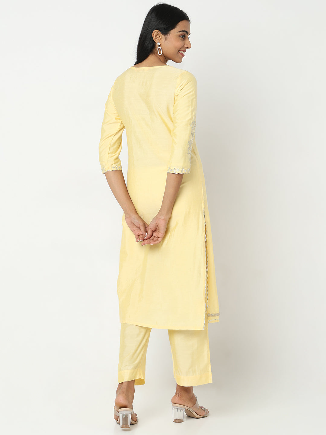 Straight Fit Embroidered Kurta Sets