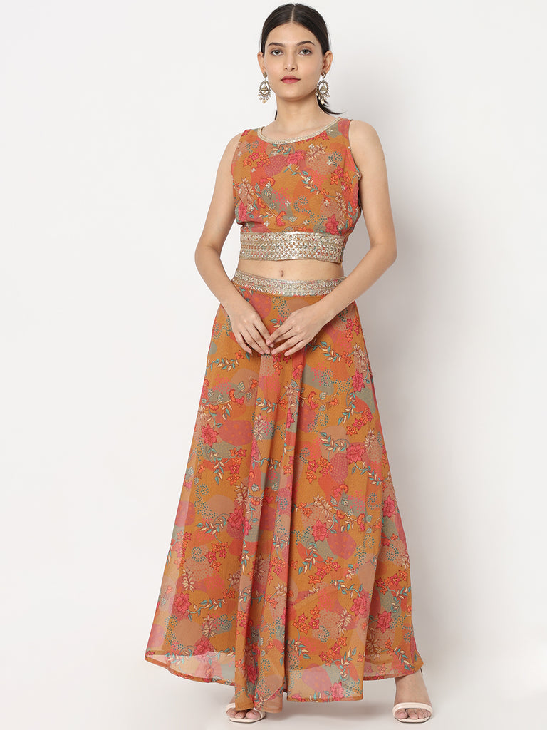 Flare Fit Embroidered Ethnic Sets