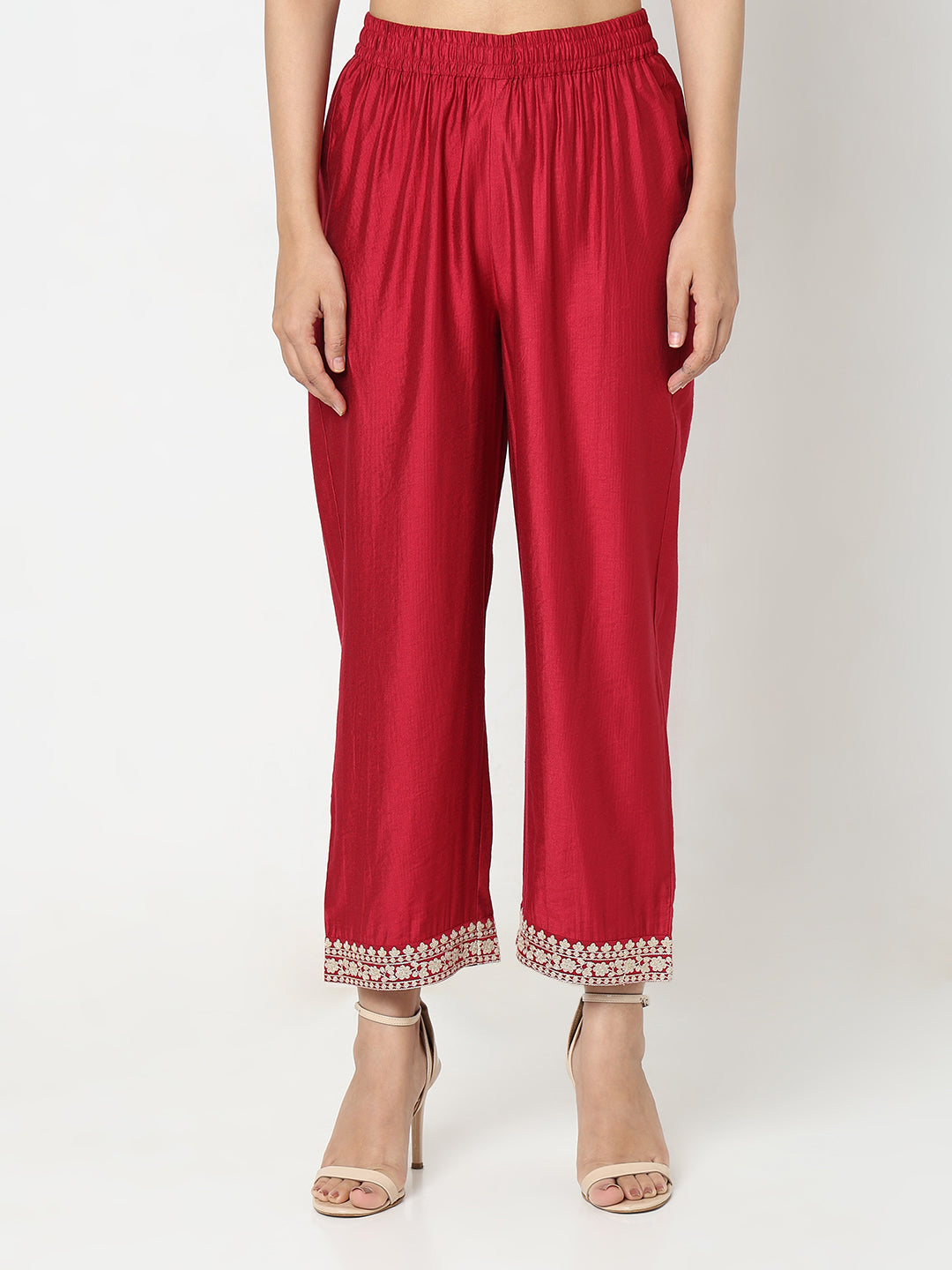 Flare Fit Embroidered Kurta Sets