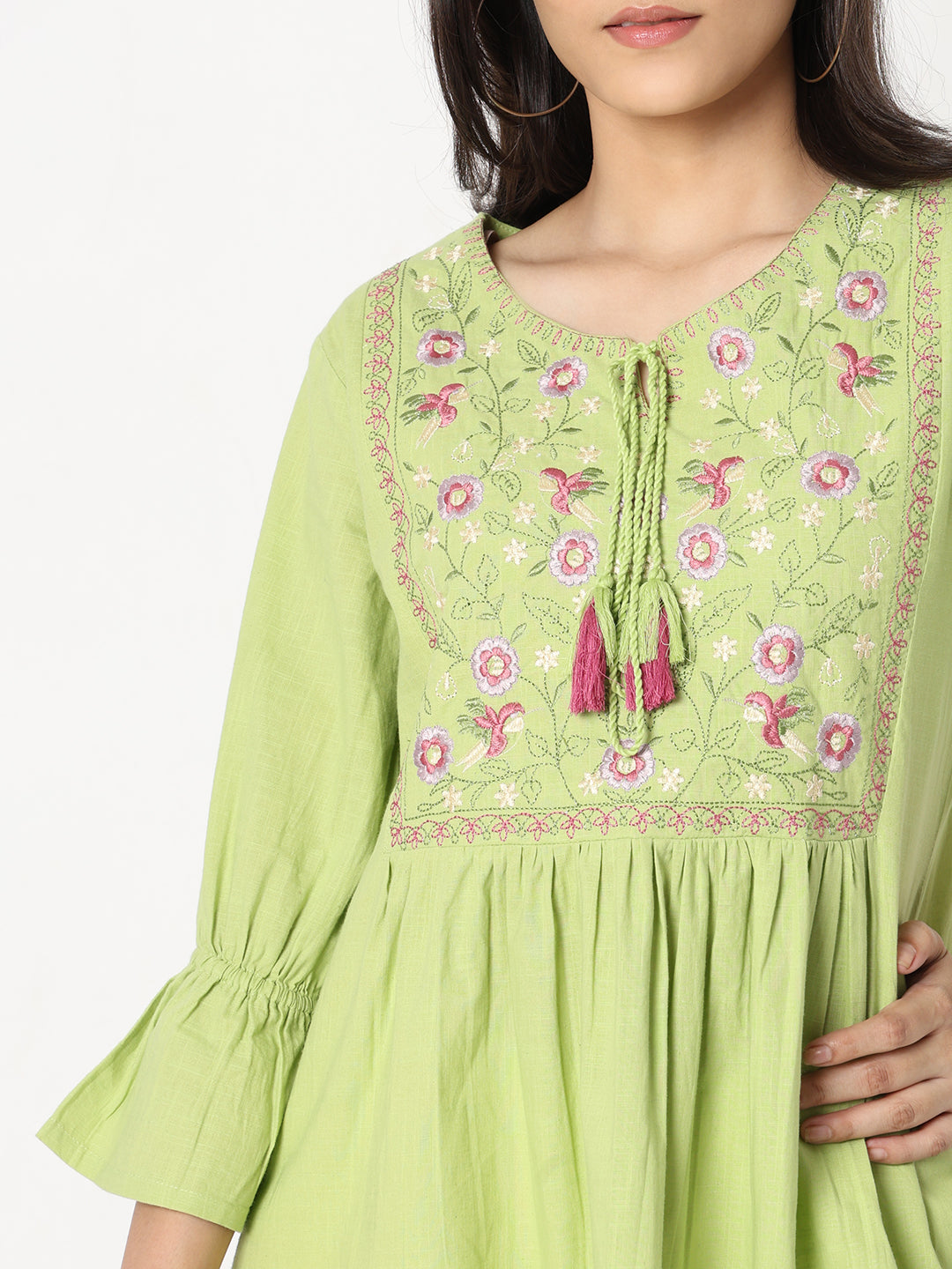 Regular Fit Embroidered Top