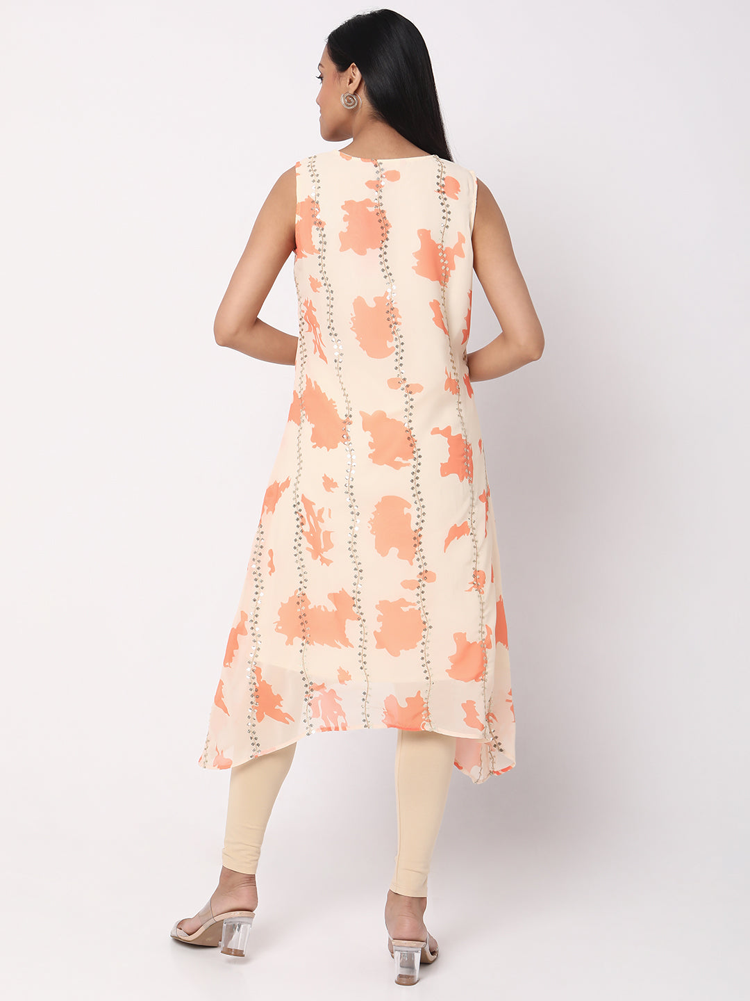Assymetric Embellished Kurta