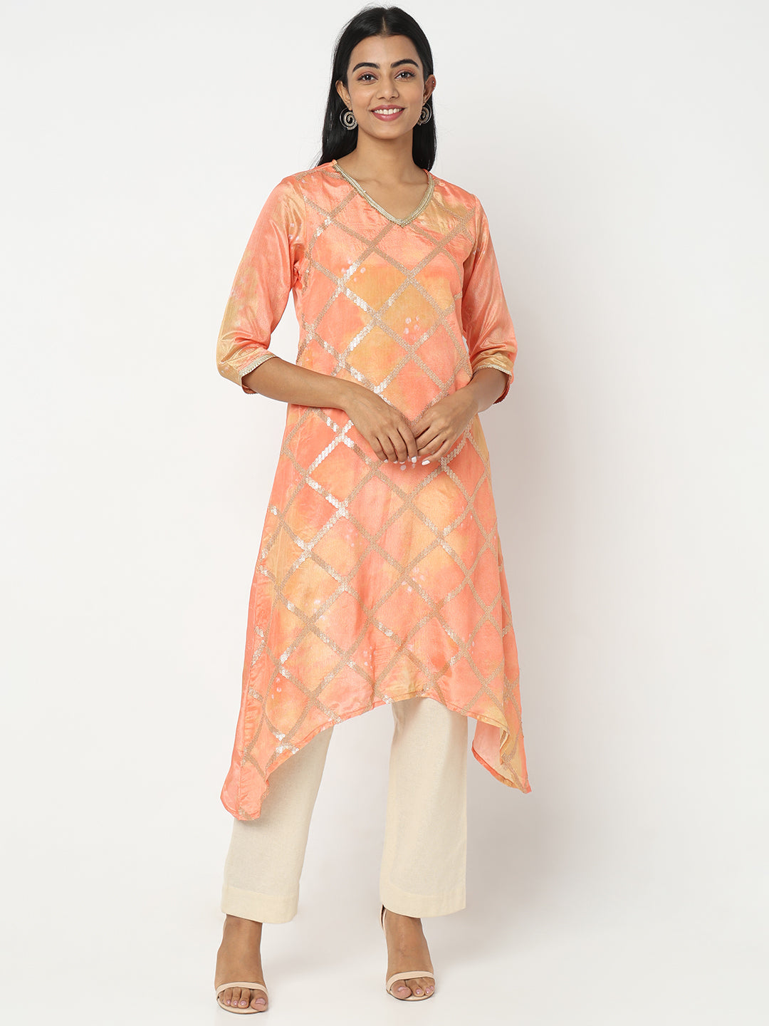 Straight Fit Embellished Kurta