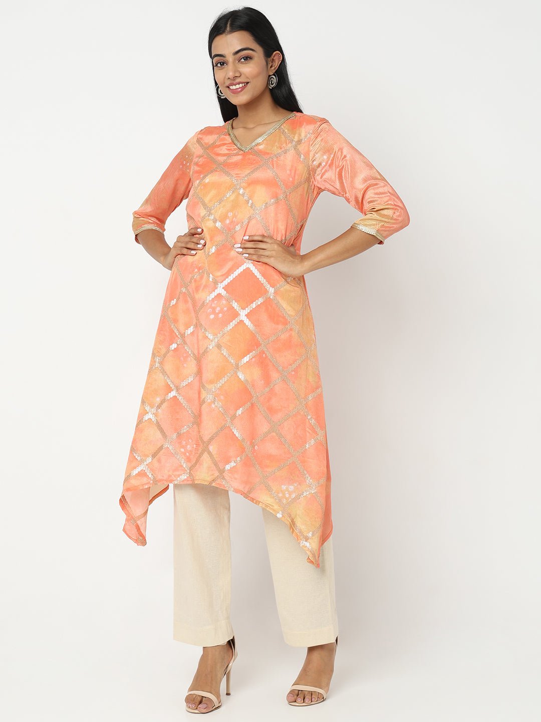 Straight Fit Embellished Kurta