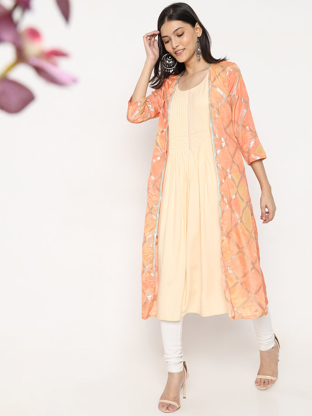 Flare Fit Embellished Kurta