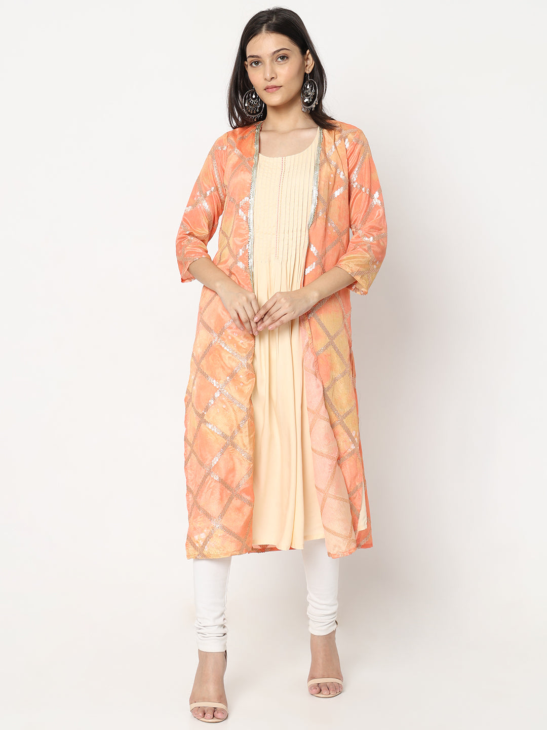 Flare Fit Embellished Kurta