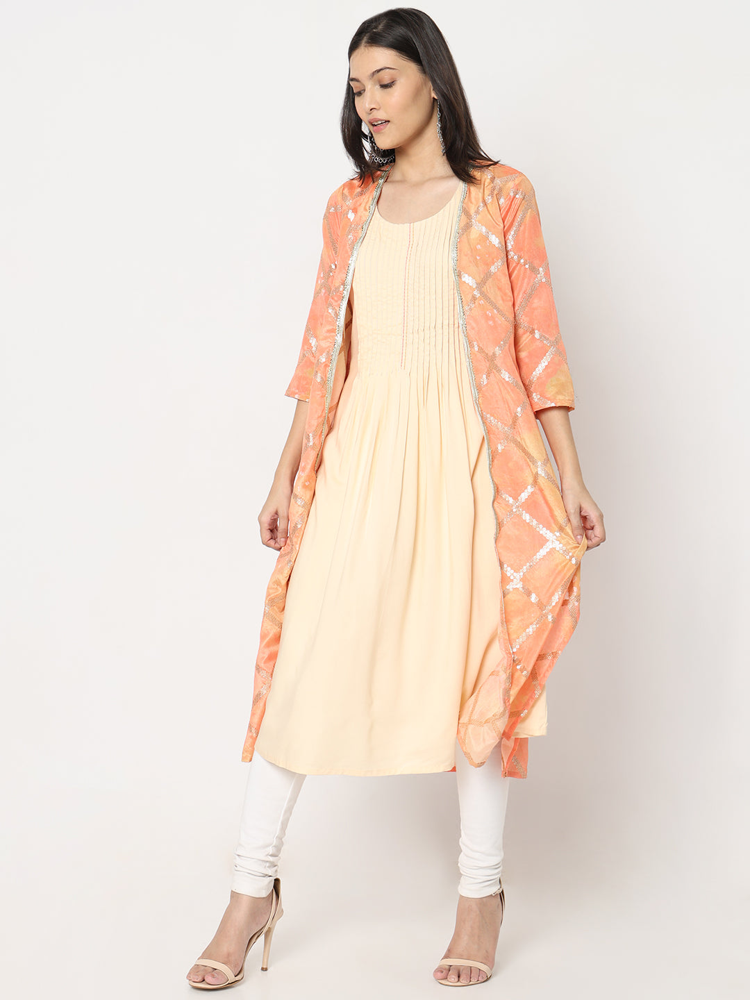 Flare Fit Embellished Kurta