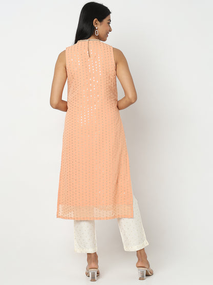 Straight Fit Embellished Kurta