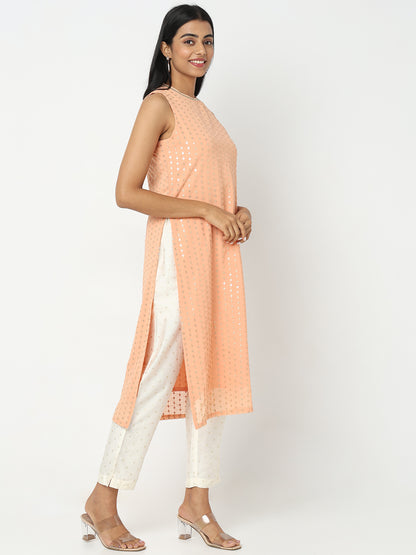 Straight Fit Embellished Kurta