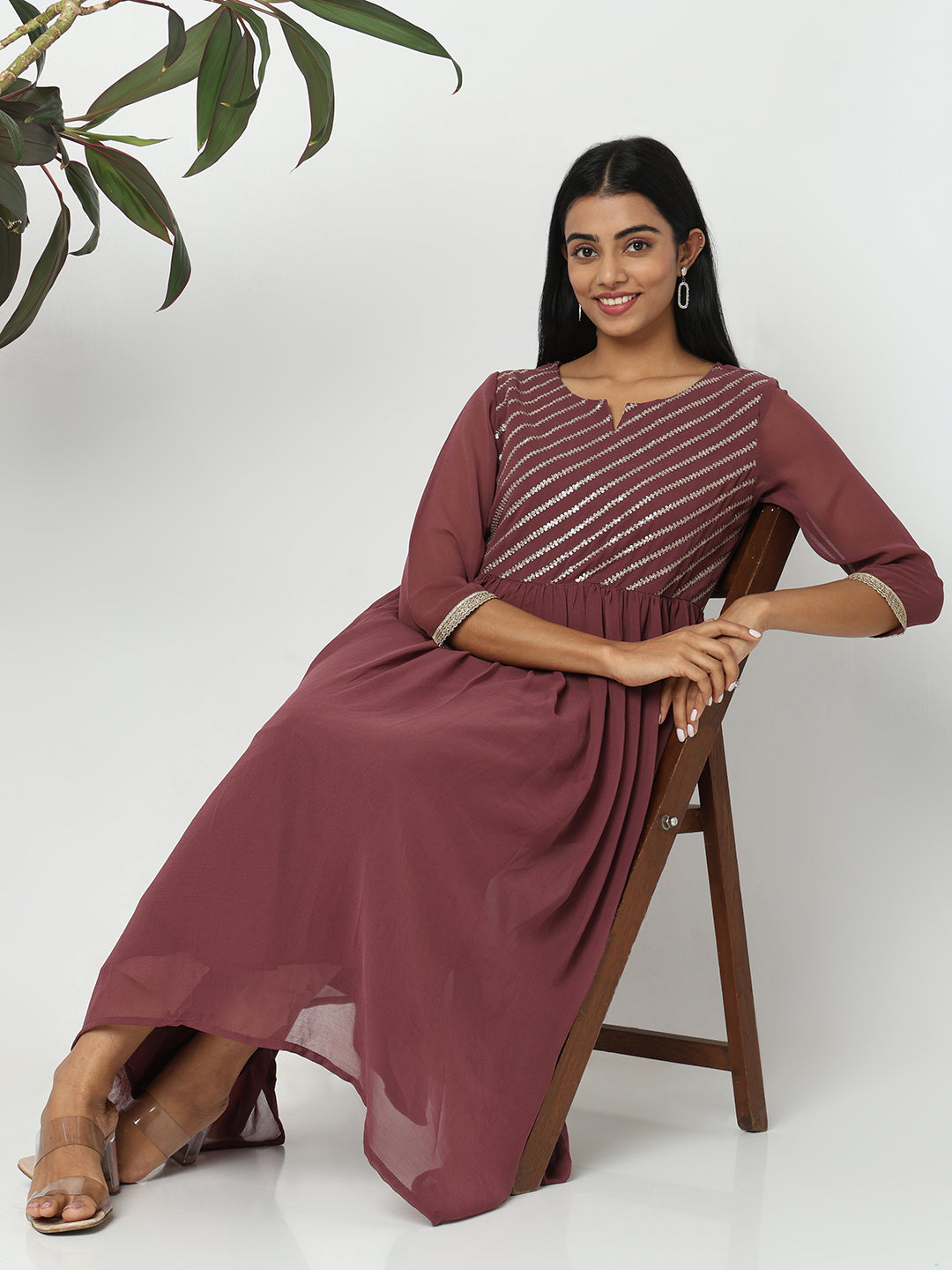 Flare Fit Embellished Kurta