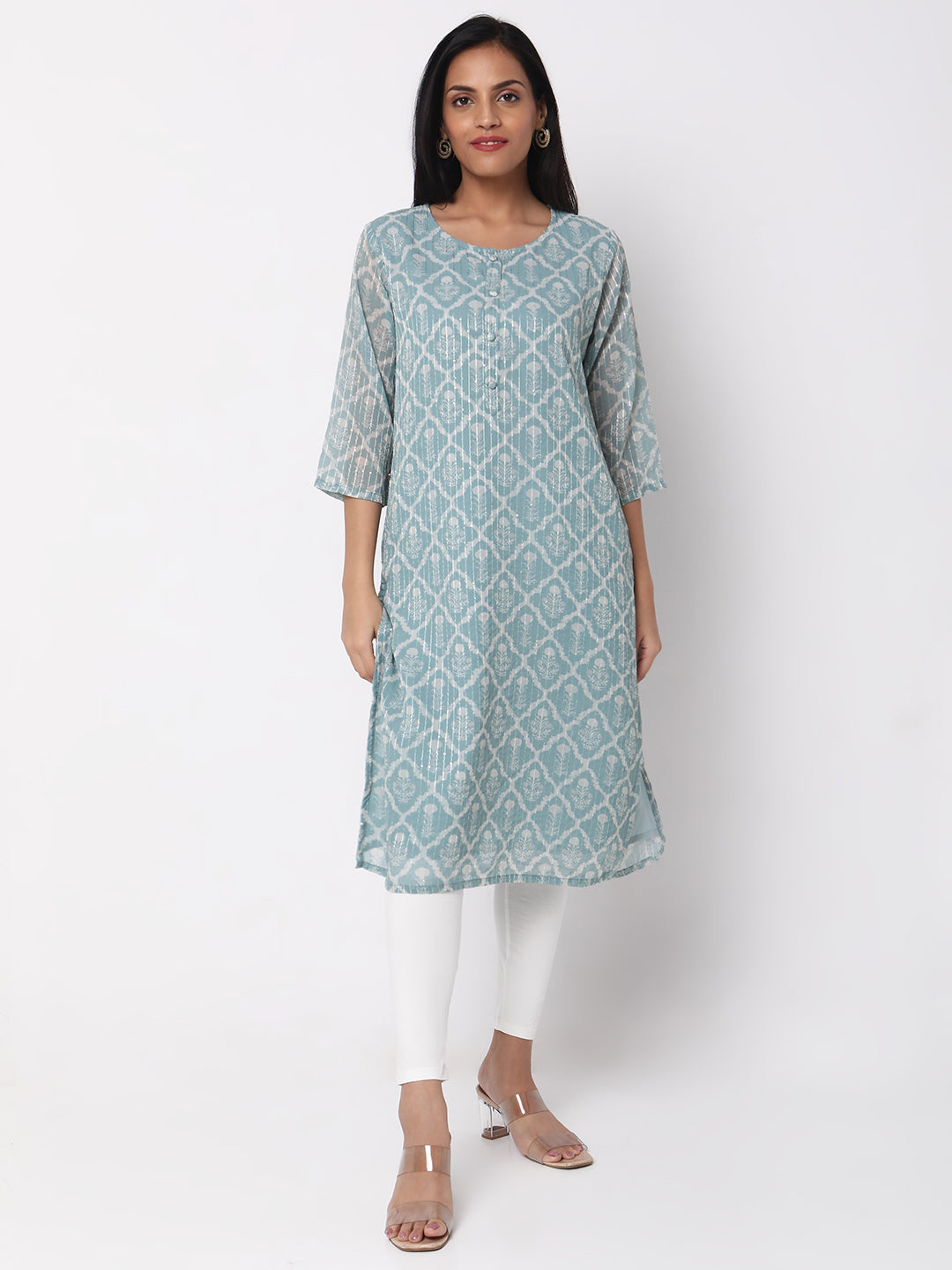 Relaxed Fit Embellished Kurta