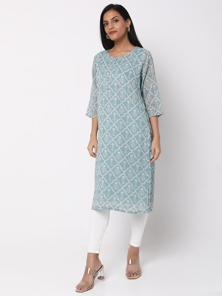 Relaxed Fit Embellished Kurta