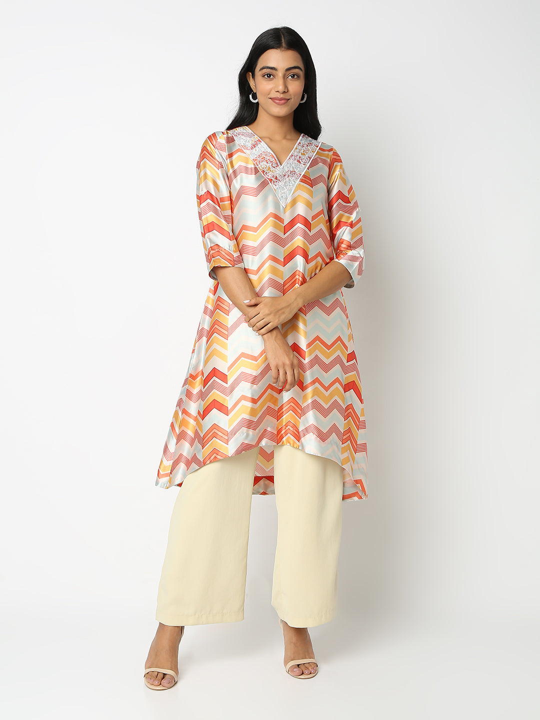 Straight Fit Embroidered Kurta