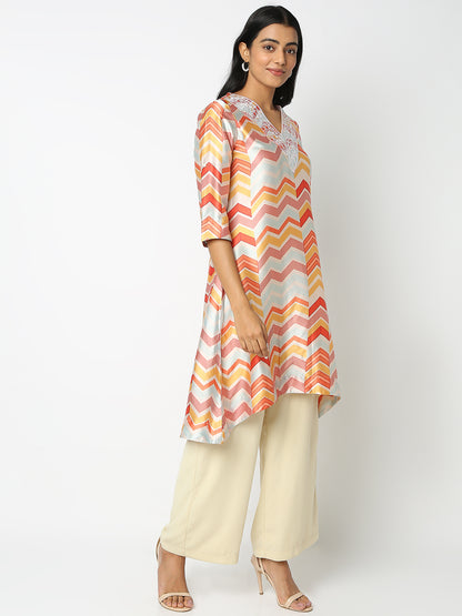 Straight Fit Embroidered Kurta