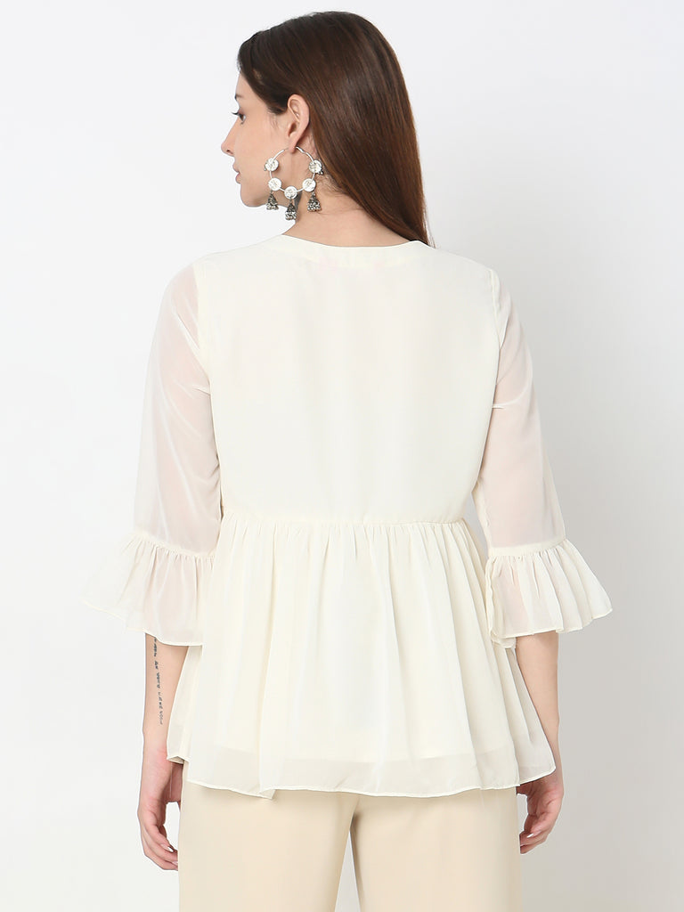 Regular Fit Embroidered Top
