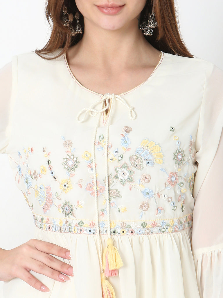Regular Fit Embroidered Top