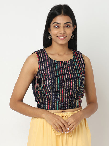 Slim fit Embroidered Top