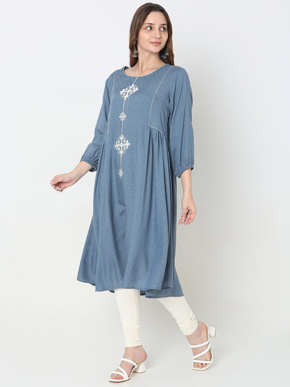 Flare Fit Embellished Kurta