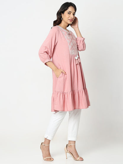 Flare Fit Embellished Kurta