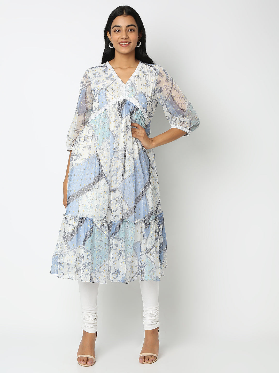 Flare Fit Printed Kurta
