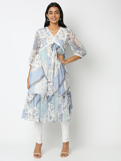 Flare Fit Printed Kurta