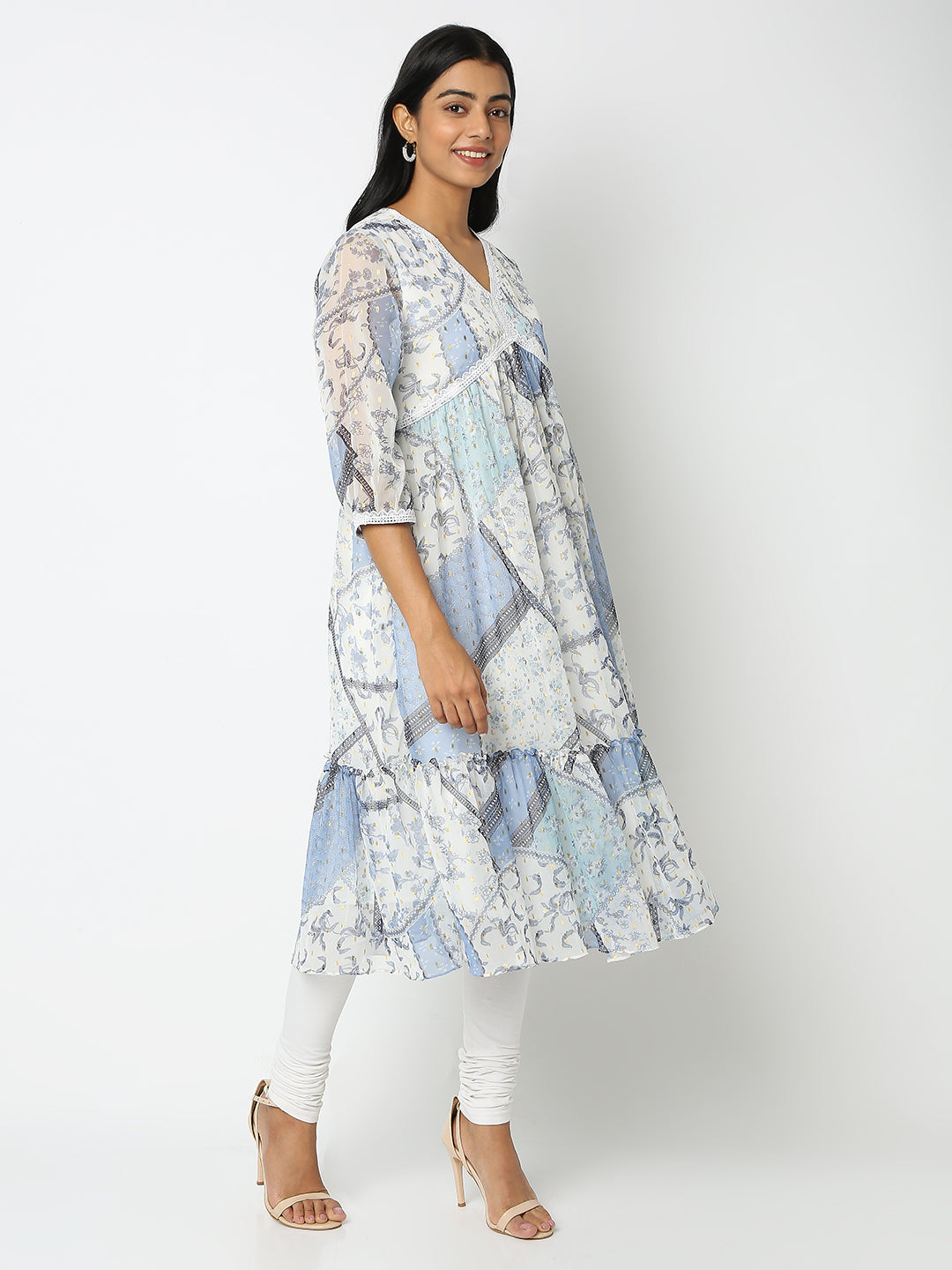 Flare Fit Printed Kurta
