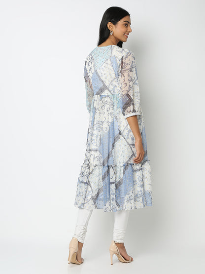Flare Fit Printed Kurta