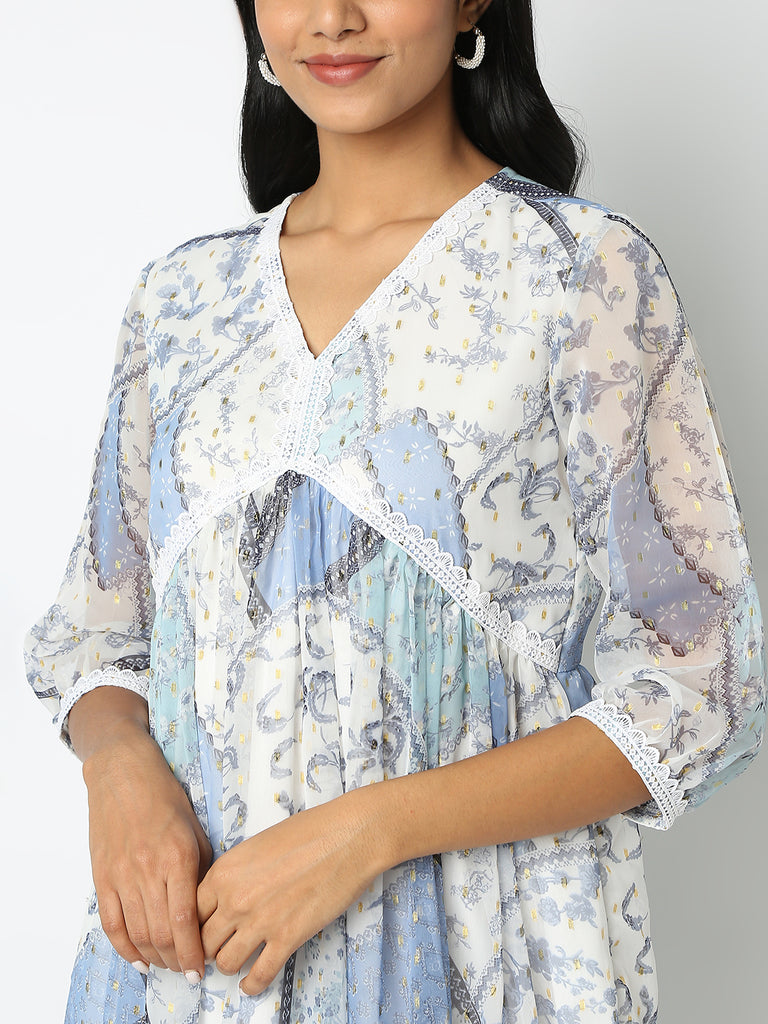 Flare Fit Printed Kurta