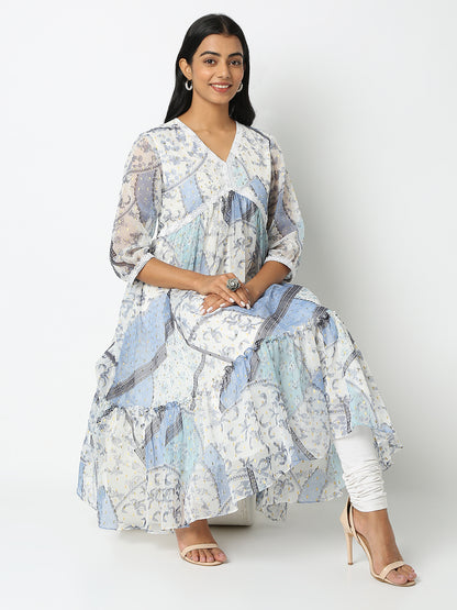 Flare Fit Printed Kurta
