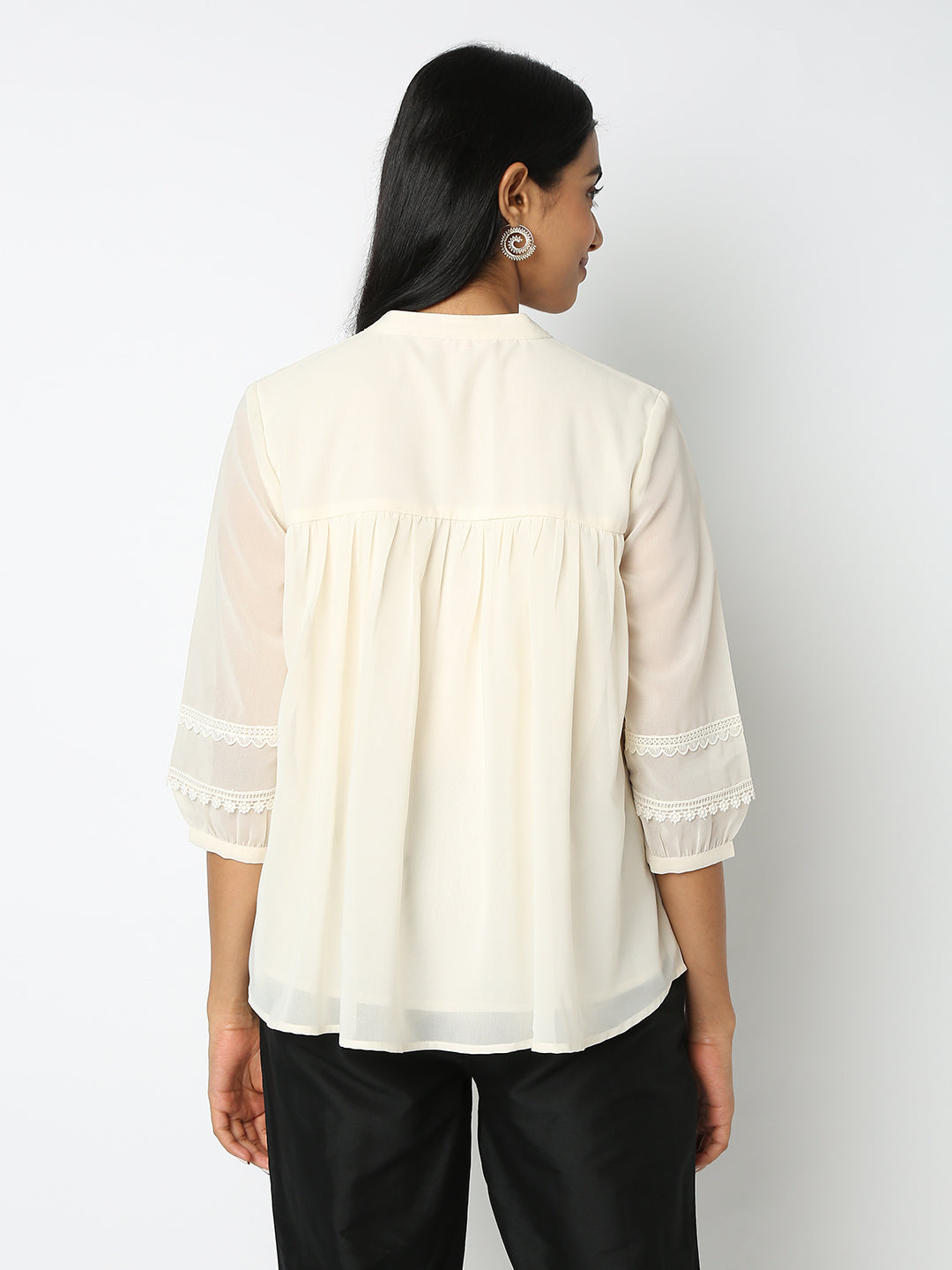 Regular Fit Embroidered Top