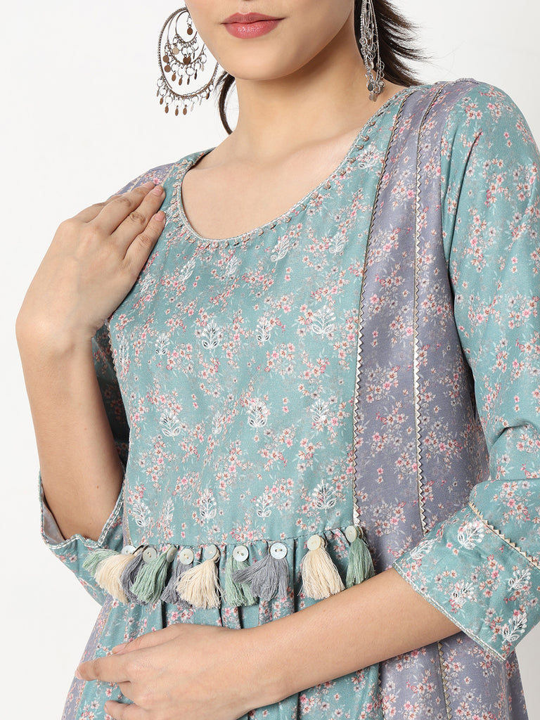 Flare Fit Embroidered Kurta