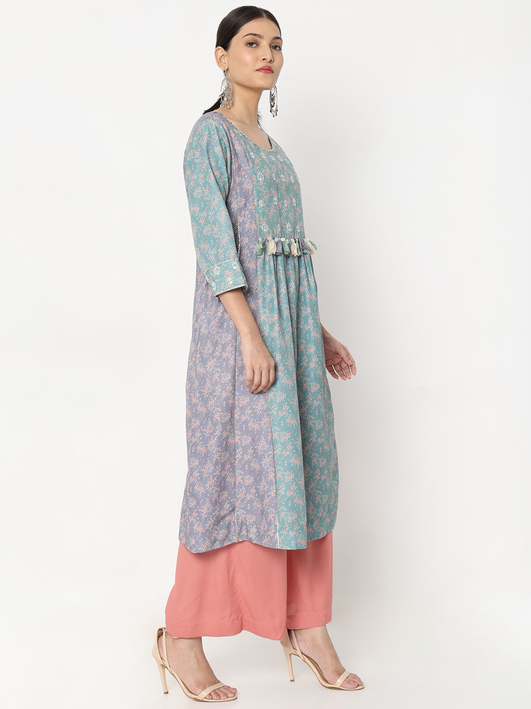 Flare Fit Embroidered Kurta