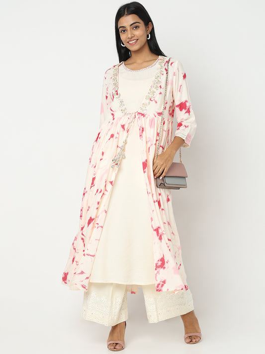 Regular Fit Embroidered Kurta