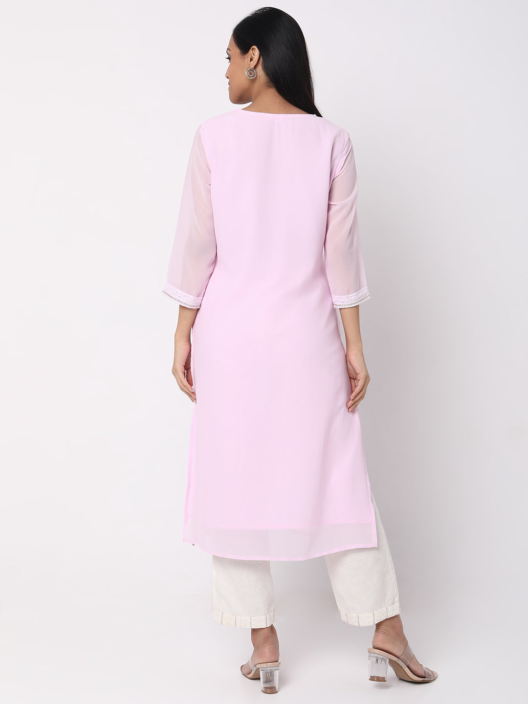 Straight Fit Embroidered Kurta