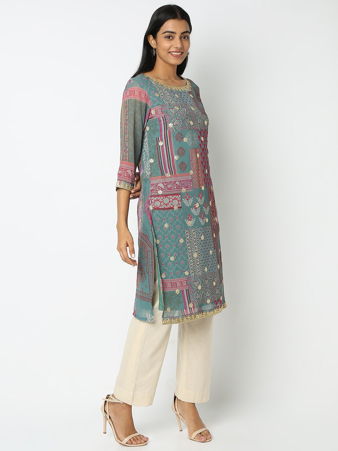 Straight Fit Printed Kurta