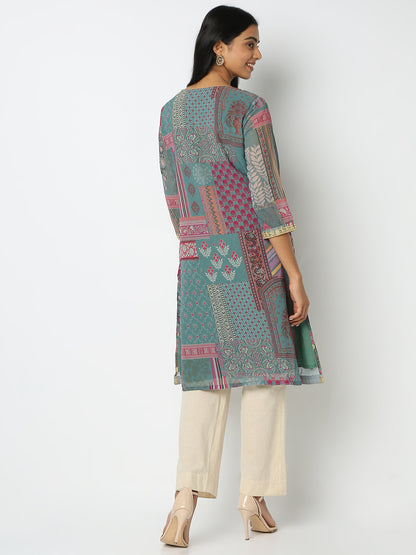 Straight Fit Printed Kurta