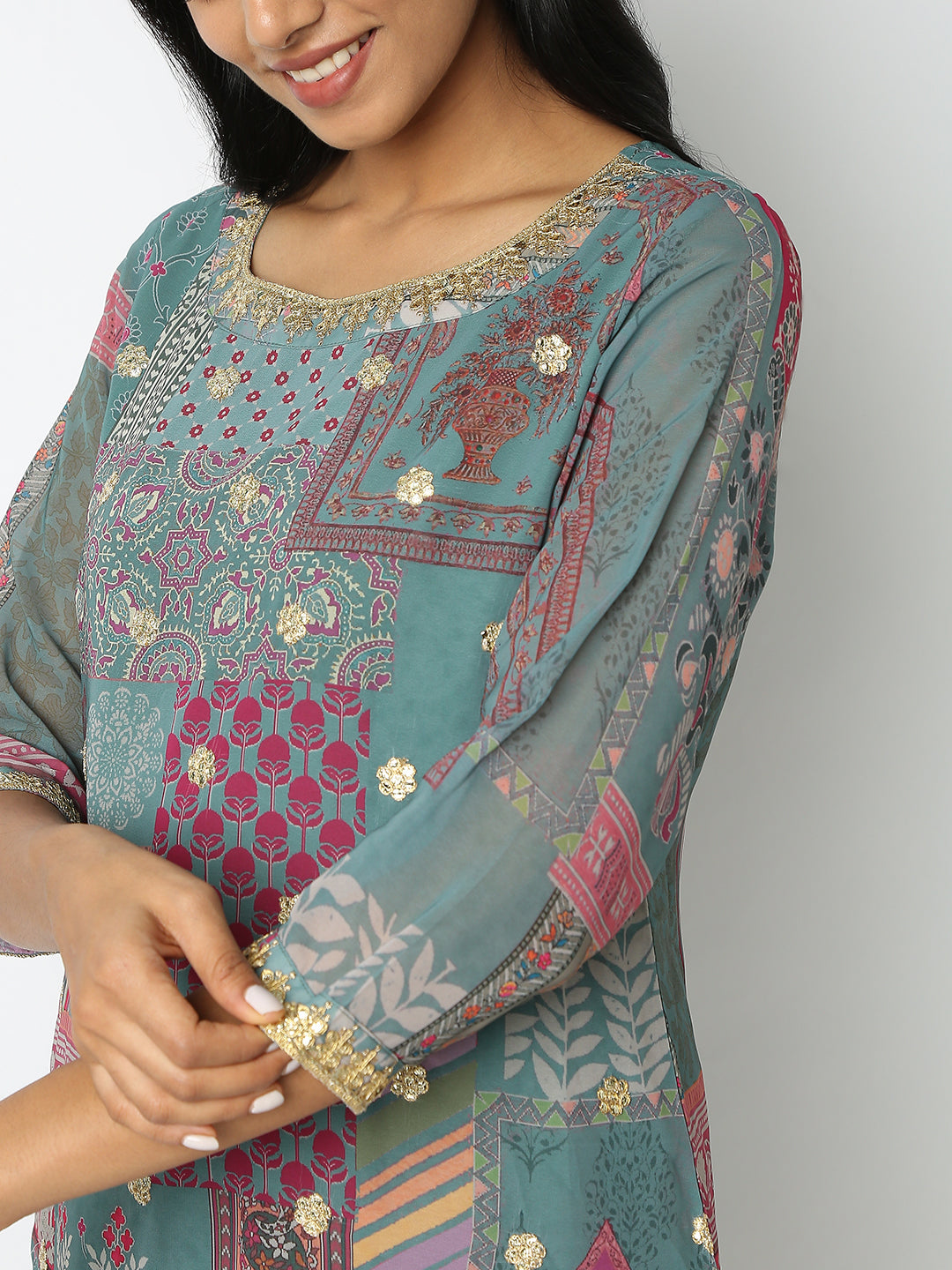 Straight Fit Printed Kurta