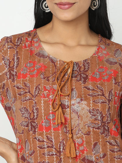 Straight Fit Embroidered Kurta