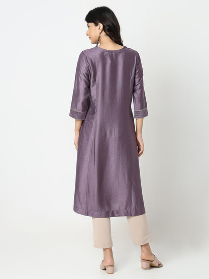 Flare Fit Embroidered Kurta