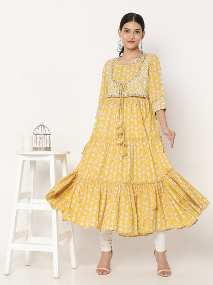 Flare Fit Embellished Kurta